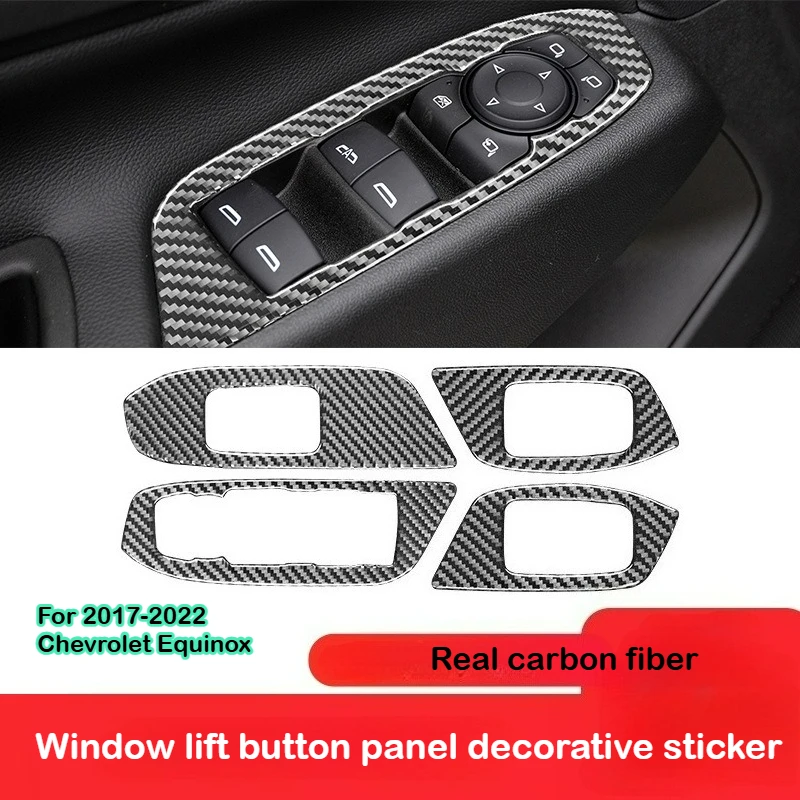 

Для Chevrolet Equinox 2017-2022 модификация интерьера из настоящего углеродного волокна, кнопка подъема окна, панель, декоративная наклейка