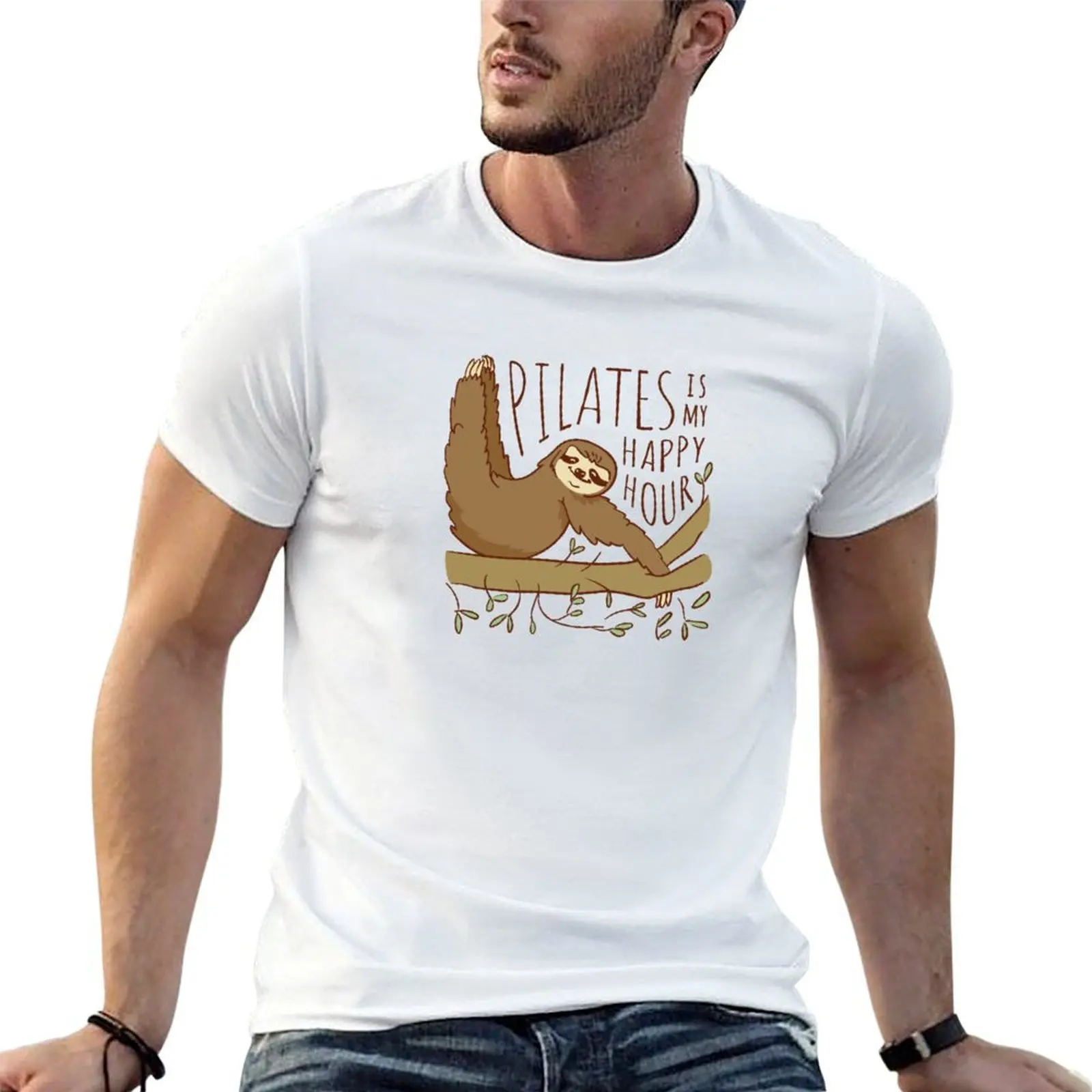 

t Pilates shirt hour my happy T-Shirt 100% cotton t cotton tshirt man is personalised shirt