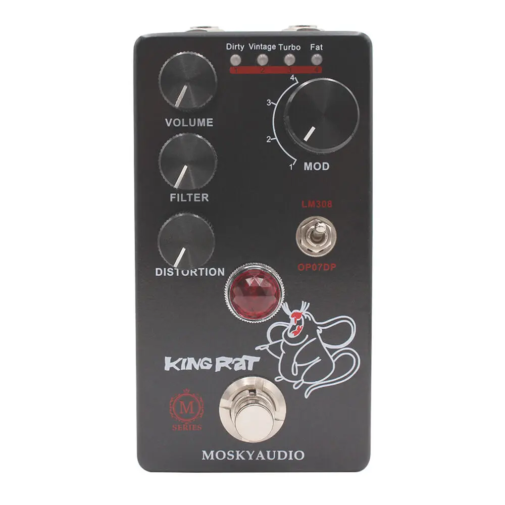 MOSKY KING RAT Guitar Fuzz Distortion Effect Pedal VOLUME FILTER DISTORTION Mode