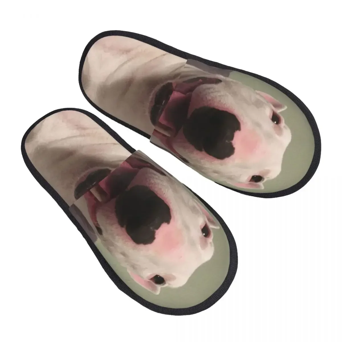 Bull Terrier Funny Dog Comfort Scuff Memory Foam Slippers Women Funny Meme Puppy Spa House Shoes