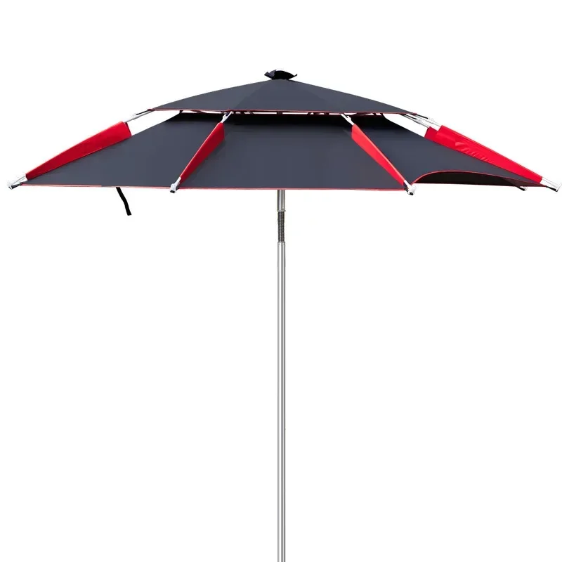 

2026 Universal folding outdoor rainproof, sunscreen, and UV protection outdoor beach umbrella 2.4m 2.2m large fishing umbrella