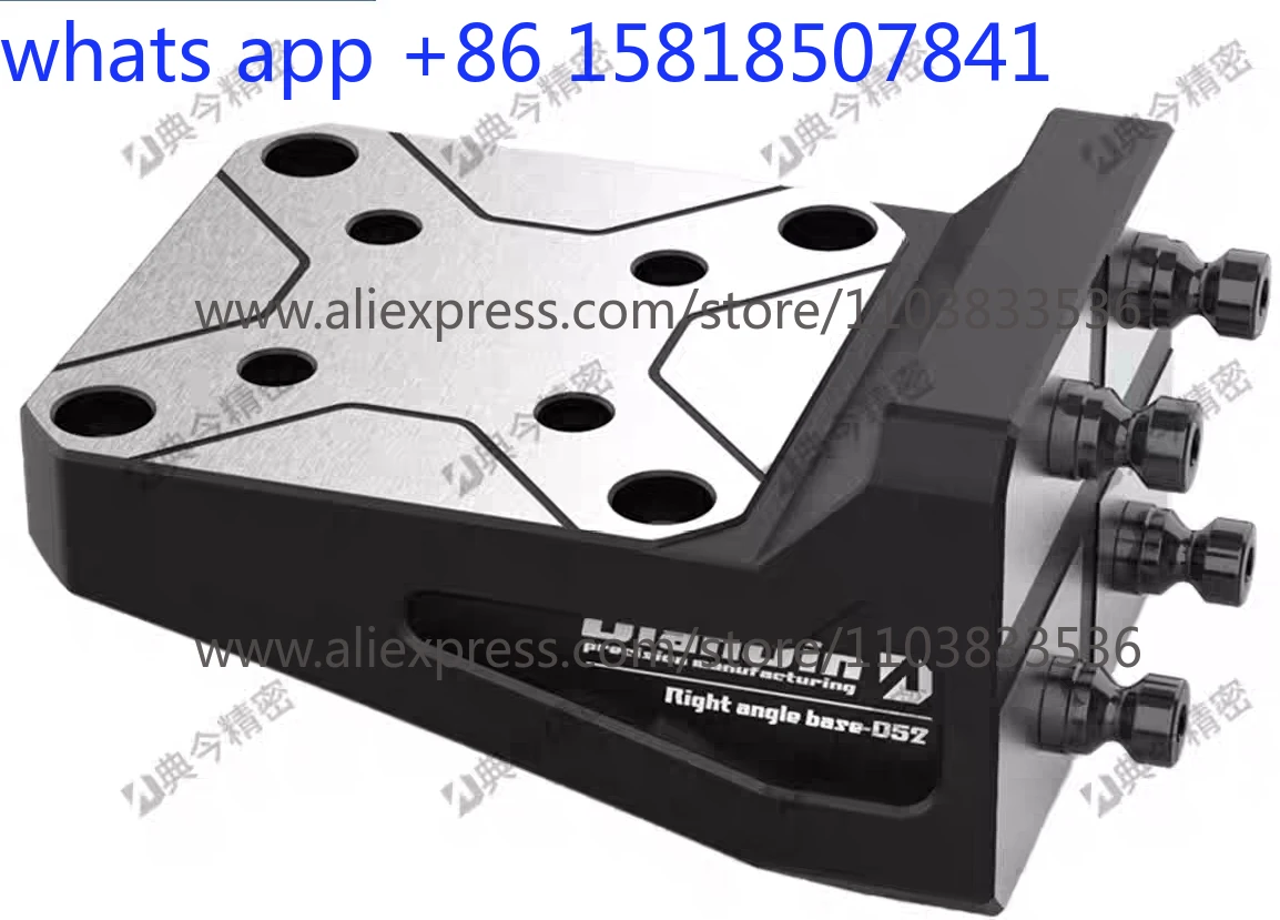 Apply To DJ-D52 Zero Point Right Angle Base Self Centering Vise Quick Change Four or Five Axis L-shaped Bridge Plate