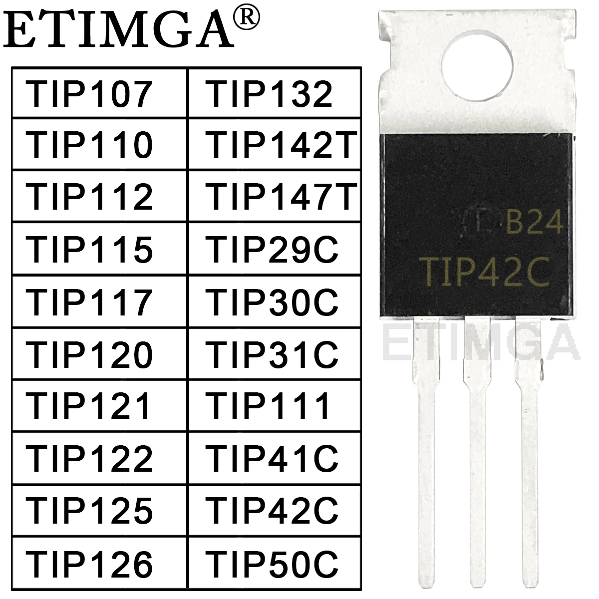 10PCS TIP50C TIP42C TIP41C TIP32C TIP31C TIP30C TIP29C TIP147T TIP142T TIP111 TIP126/125/122/120/117/115/112/111/110/107 TO220