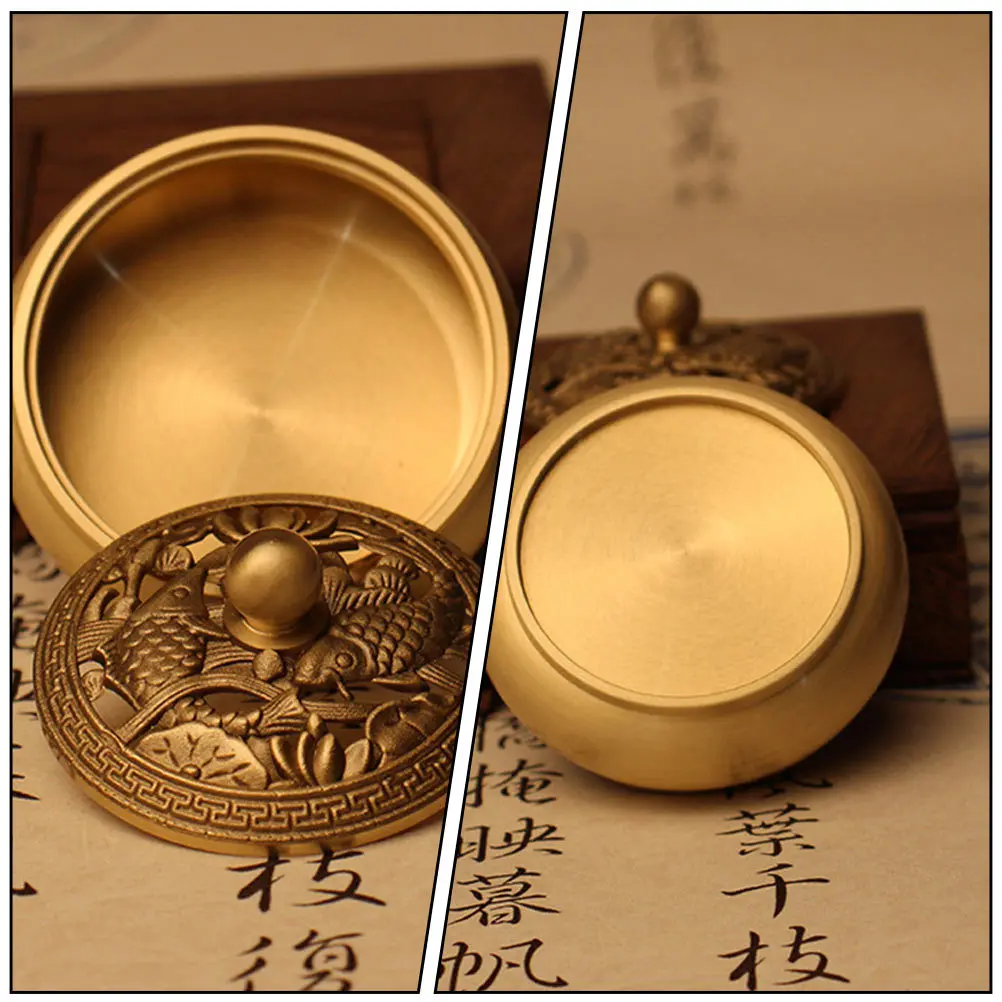 

1Pcs Brass Aromatherapy Furnace Compact Indoor Incense Burner Desktop Decorative Home Adornment Tea Ceremony Decor