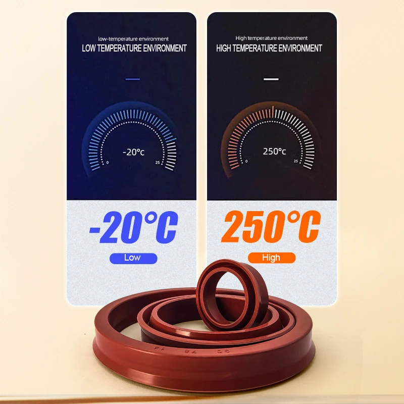 ID 10-396 мм FKM Уплотнительное кольцо с фторкаучуком Пневматическое уплотнение поршня Гидравлическое OD16-420 мм ODU/YXD Гидравлическое уплотнительное кольцо Поршневой стержень