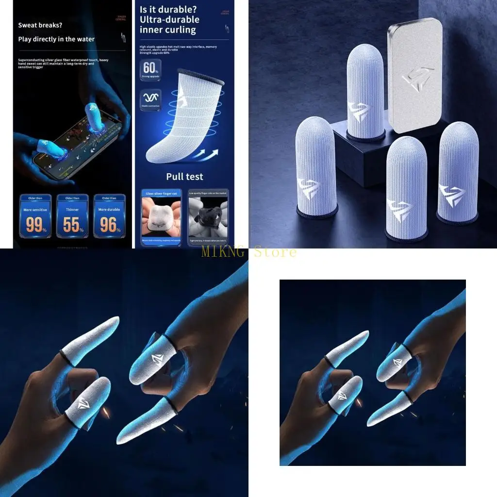2Pair Game Glove Tablet Screen Touch Mittens Sweatproof Screen Finger Sleeve Controller Gaming Gloves best sale