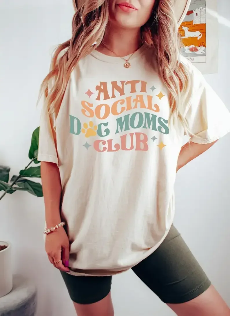 Comfort Colors Tee, Dog Mom Shirt, New Dog Mom Shirt Proud Puppy Mama, Mothers Day Gift Cotton  Short Sleeve Top Tees O Neck