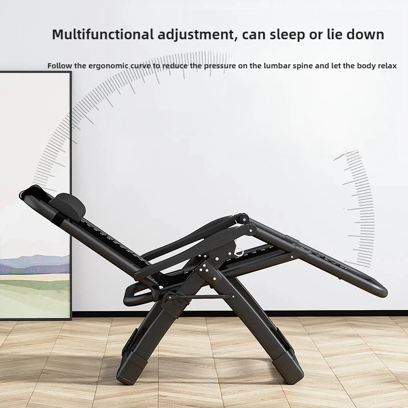 Foldable Recliner Chair Office Nap Chair Adjustable Lounge Sofa Bed Multifunctional Leisure Rocking