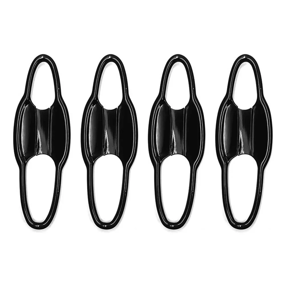Car Decoration Door Bowl Handle Cover For JEEP Cherokee Compass 2015-2023 Carbon Fiber Glossy Black Chrome Silver Accessories view 6