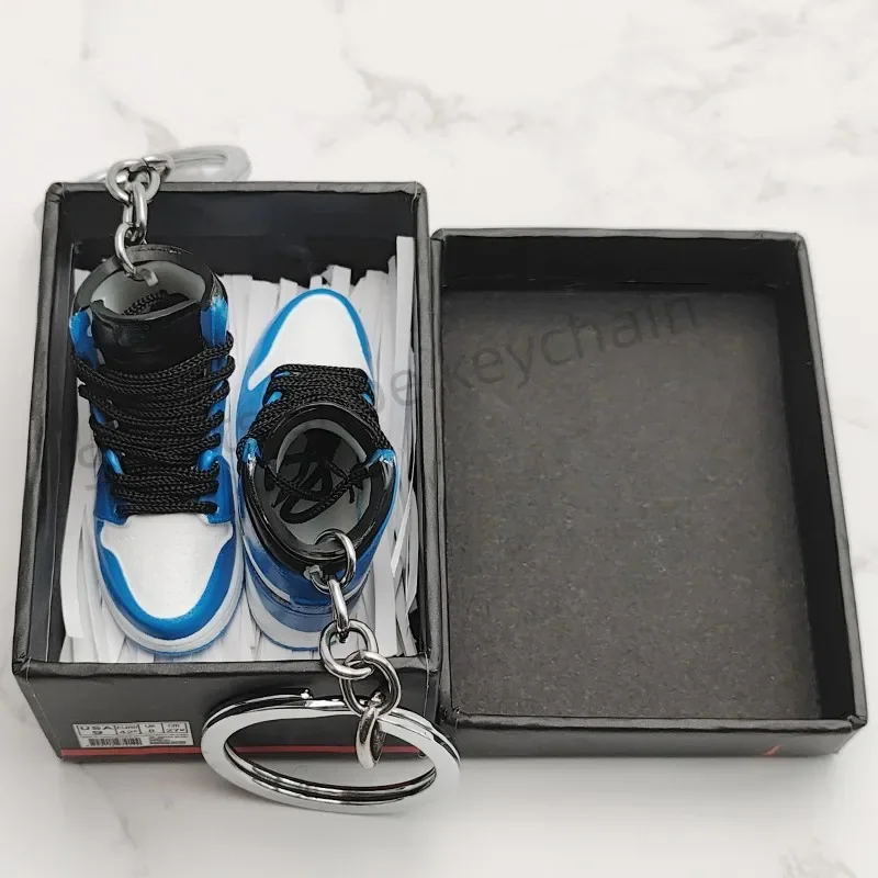 3D Mini Sports Shoes Keychain Phone Key Pendant Sports Shoes Gift Box Set Gift Double Lace Box Creative Personalized Gift view 6