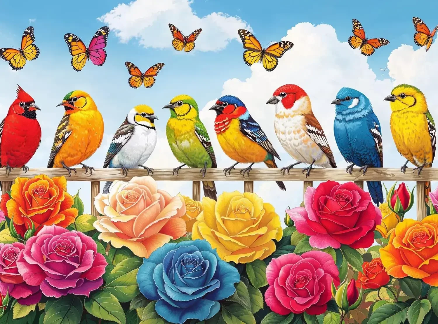 

Wooden Puzzle Birds and Blossoms Jigsaw Puzzle Hight Diffcult Challenging Chamber Living Room Decor Birthday Perfect Gifts