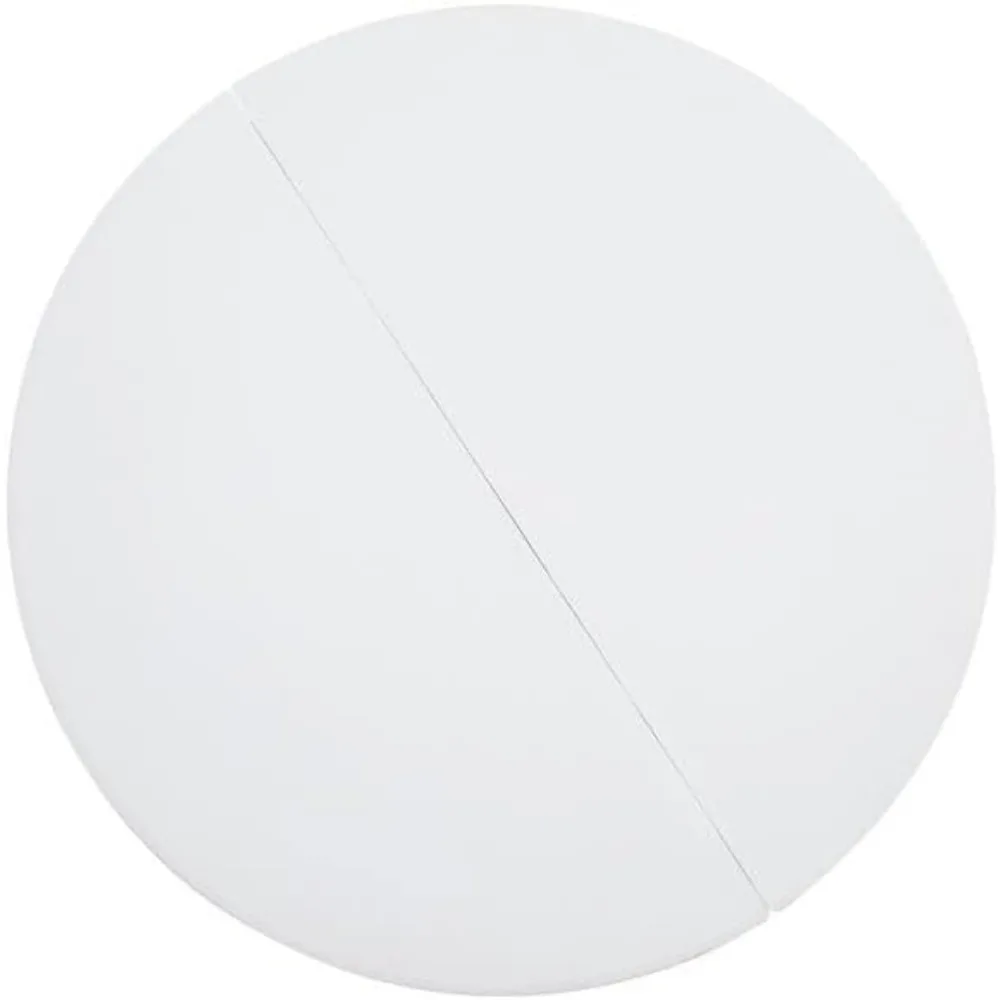 48インチ ホワイト ラウンド プラスチックテーブル 四脚 バイフォールディングテーブル ラウンド折りたたみテーブル プラスチック折りたたみテーブル 4フィート ラウンドフォールド