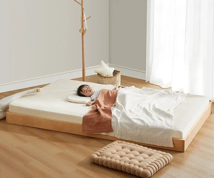 Floor bed Beech floor bed Solid wood single bed Tatami