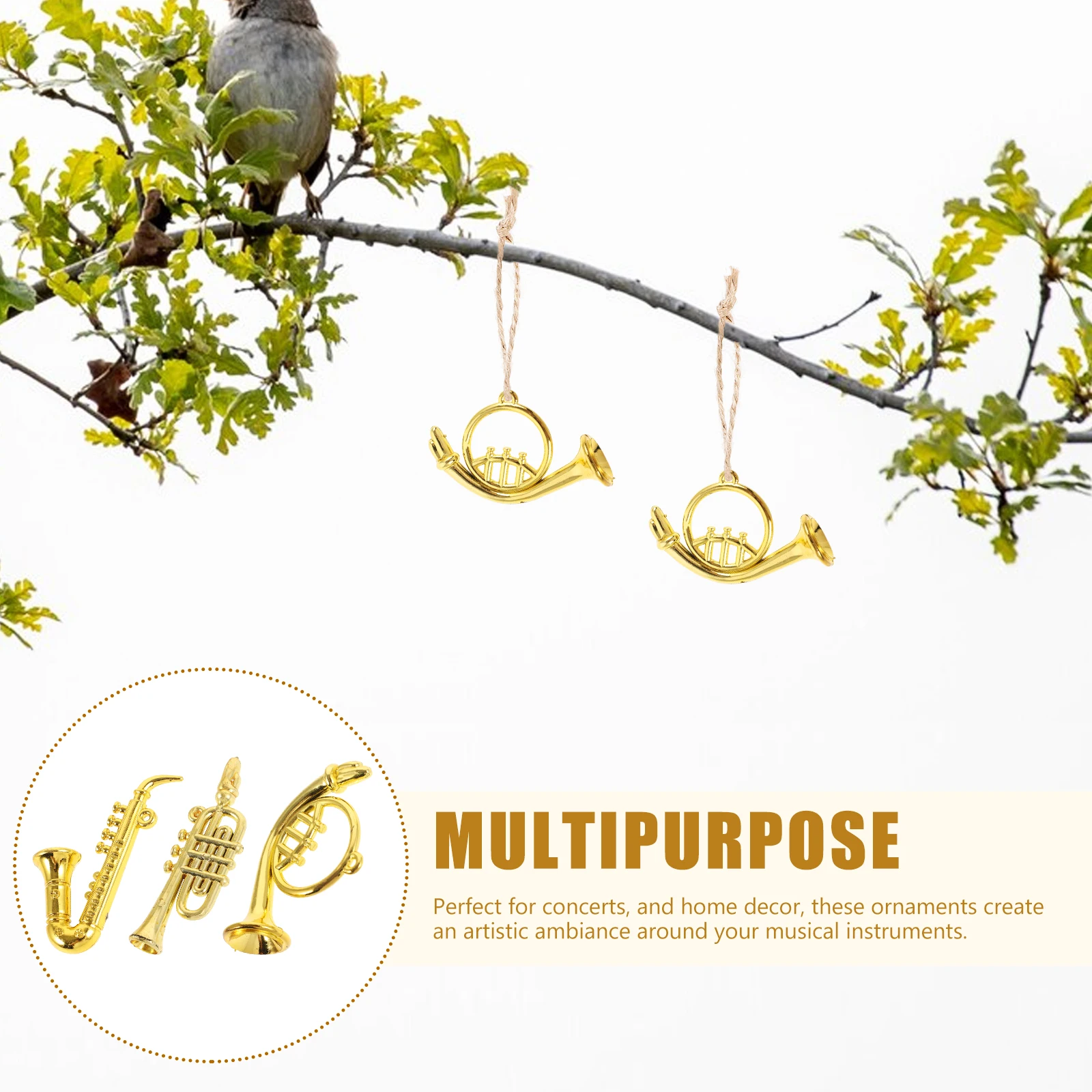 

18Pcs Mini Musical Instruments Ornaments Unique DIY Hanging Decor for Concerts Performances Home Decoration Musical Instrument