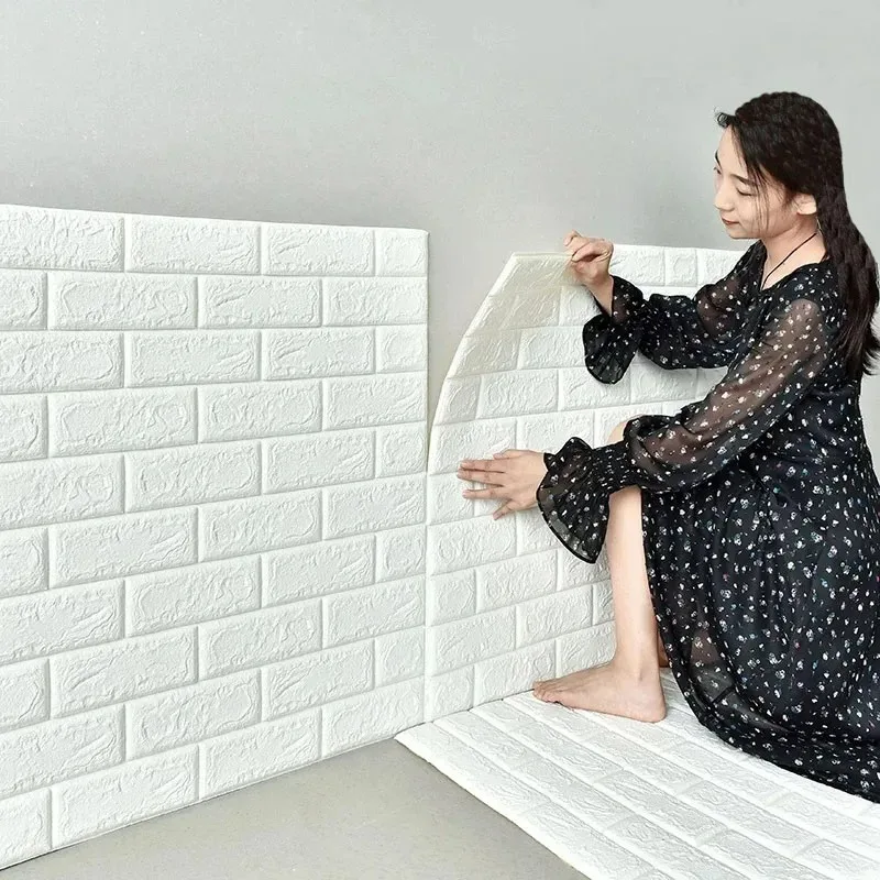 DIY Three-dimensional Brick Wall Sticker Decorative Bedroom Television Background Wall Waterproof Wallpaper Dado Antifouling