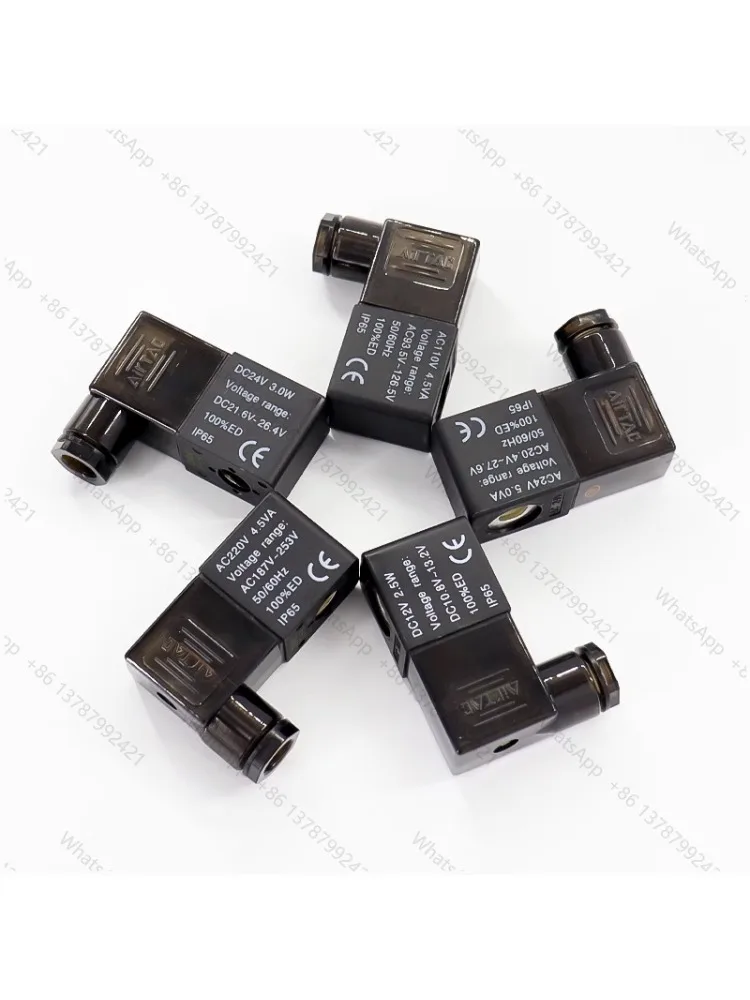 صمام لولبي Solenoid Valve Coils For 4V210-08 4V310-10 4V110-06, Multiple Voltages Available الهواء المضغوط — تفصيل 1