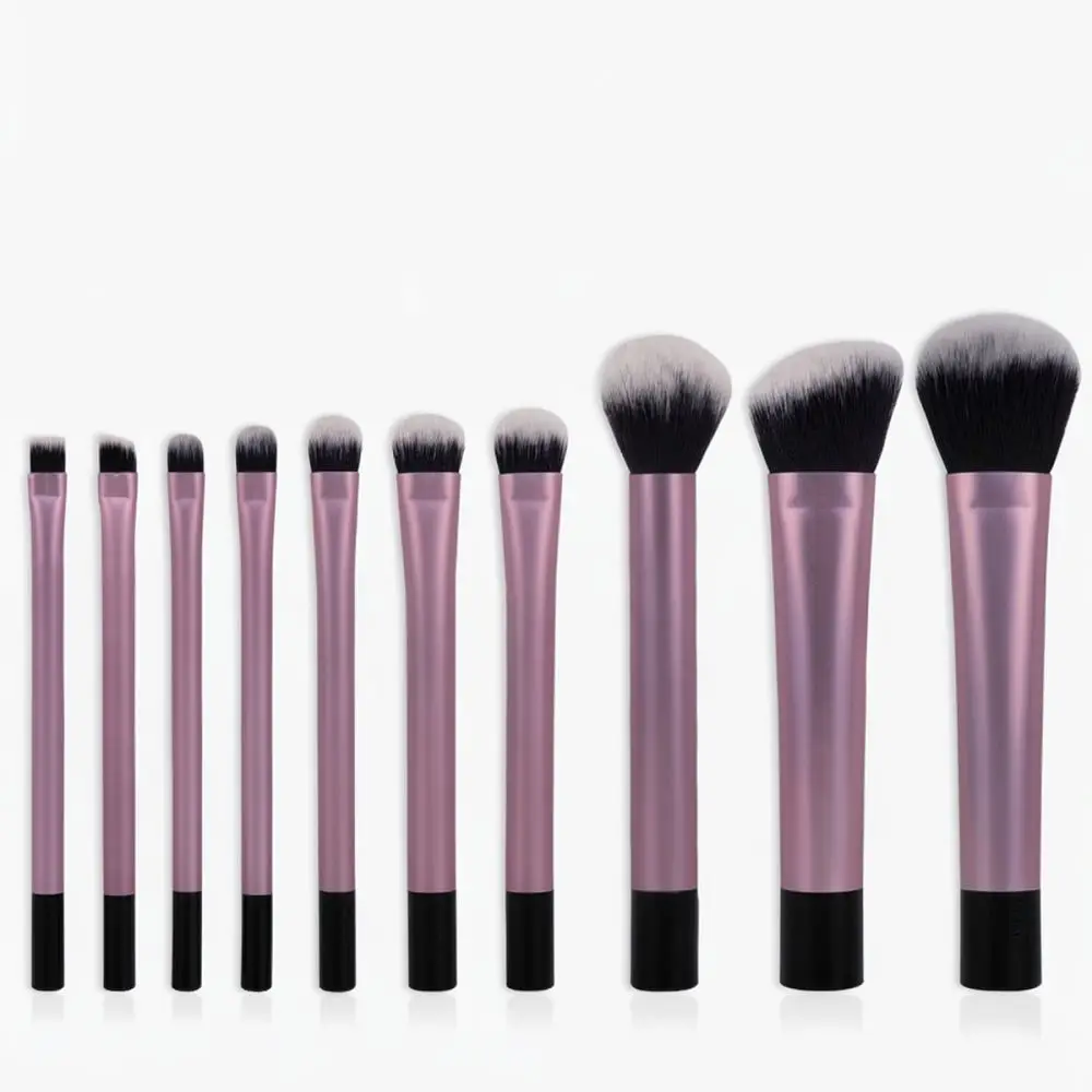 Professional Beauty Cosmetic Brush Set Synthetic Fiber Tools For Foundation Blush Eyeshadow Concealer With Carrying Storage Bag