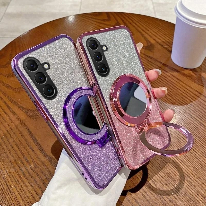 

Case For Samsung Galaxy A16 A36 5G 36 A 16 4G Luxury Mirror Plating Stand Glitter Case For Samsung A36 A16 5G 16 A 36 4G Cover