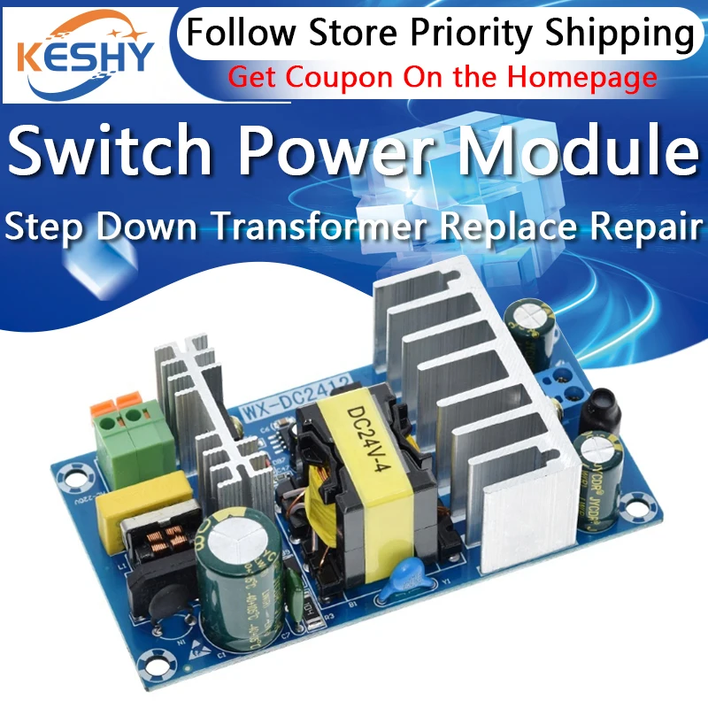 AC 85-265V to DC 12V 24V 36V 48V step down Transformer power supply 1A 2A 4A 6A 8A 9A switching power module for Replace Repair