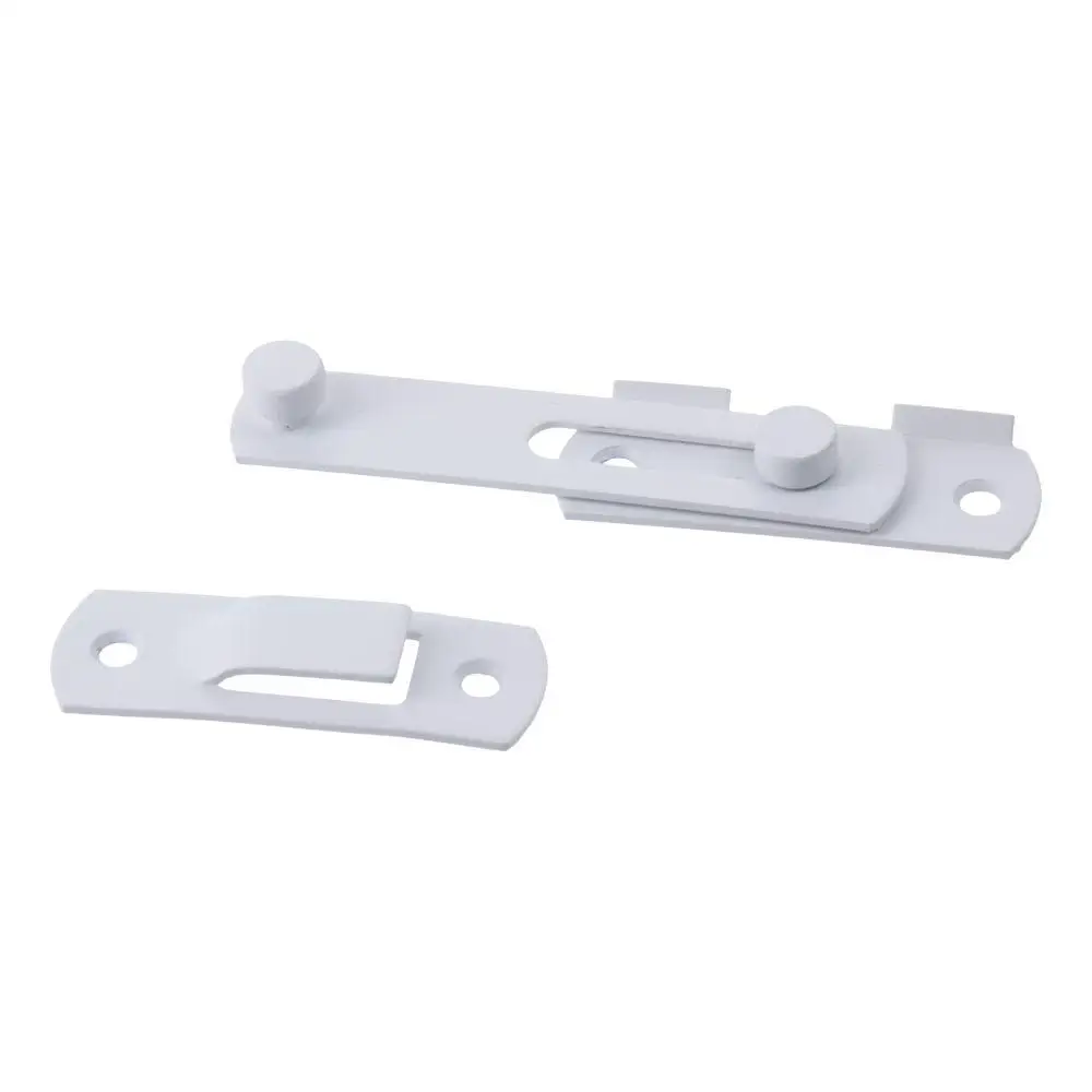 Large White Door Latch Stainless Steel 4 Inch Locking Latch Hasp Bending Lock Barn Door