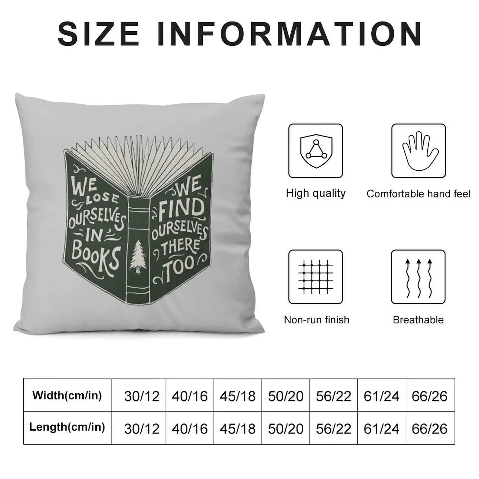 We Lose Ourselves in Books... Throw Pillow Rectangular Cushion Cover Cushion Cover For Sofa pillow