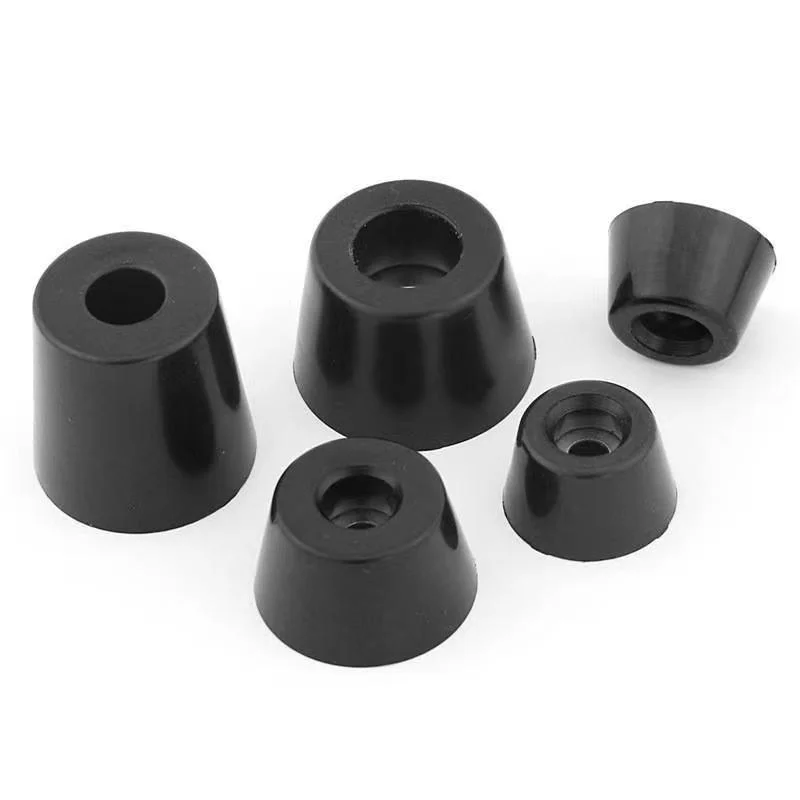 10PCS Black Rubber Feet Non-slip Furniture Foot Table Leg Shock Stand Absorber Cabinet Bottom Pad machinery Funiture Accessories