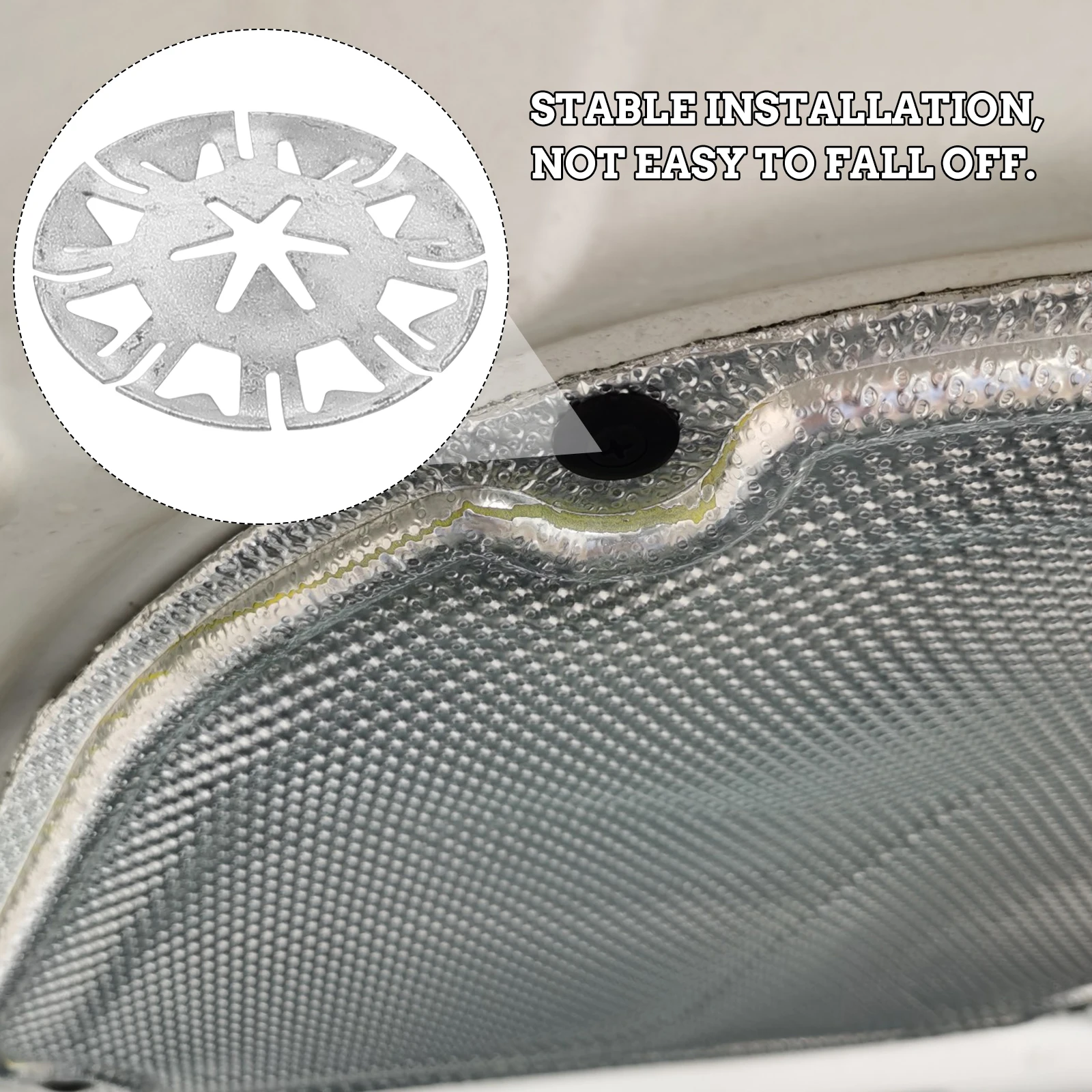 

100pcs Heat Shield Clips Shape Fasteners for Car Engine Seat Cover Insulation Cotton Holder Smooth Surface