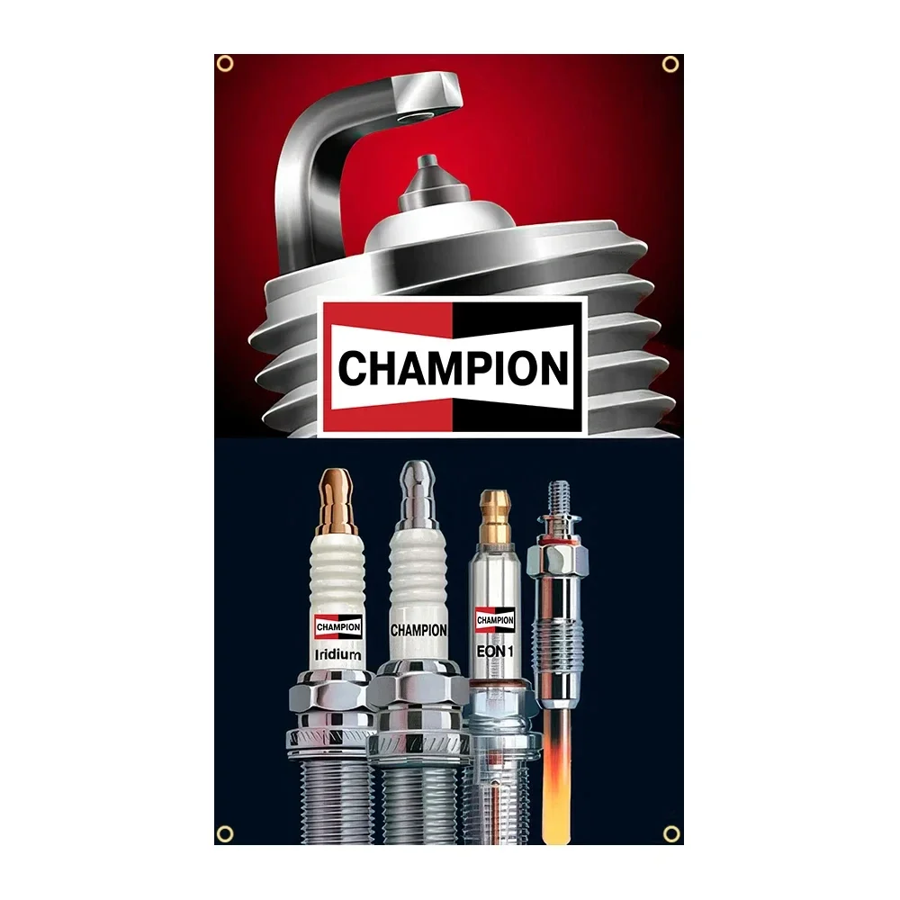 

3X5FT Flag 3x5FTS Champion Spark Plugs Flag Car Moto Racing Banner Decoration 3x5 ft banner flag decoration banner