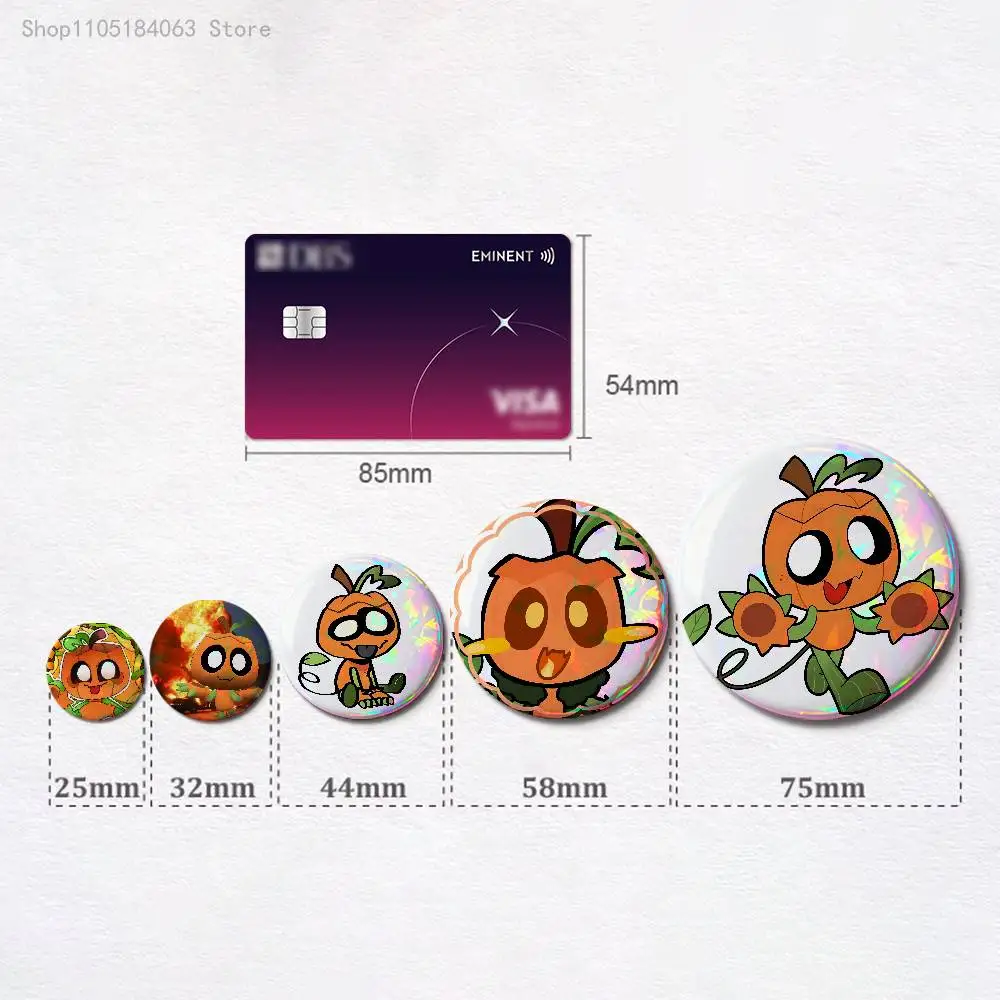 Gourdy D-Dandys W-World Badges 25 32 44 58 75 mm Round Cosplay Pin