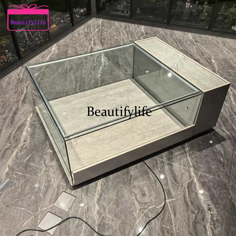 a55 Model display cabinet Household coffee table Glass dust display cabinet Creative customization