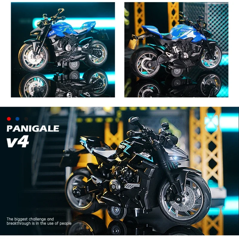 1:12 Ducati Streetfighter V4 motorcycle model Simulation Diecast Metal Alloy Model car Sound Light Collection Kids Toy Gift M25