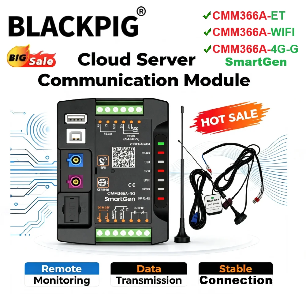 SmartGen Generator Controller Cloud Communication Module CMM366A 4G GPRS Wireless Network CMM366A-ET Wired Ethernet CMM366A WIFI