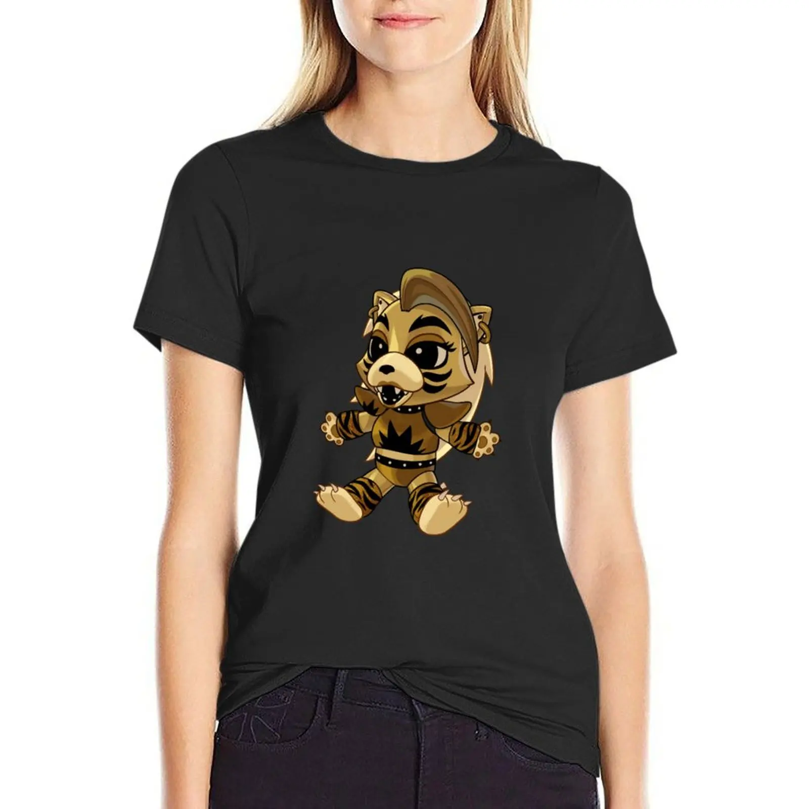 Golden Roxy Plush T-Shirt summer tops customs design your own white t-shirts for Women