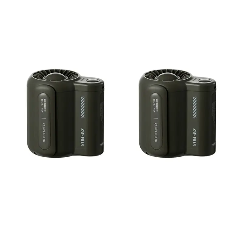 

Портативный персональный вентилятор на пояс с USB, 4500 мАч, перезаряжаемый, носимый электрический вентилятор для активного отдыха, кондиционер-вентилятор - C-B27C