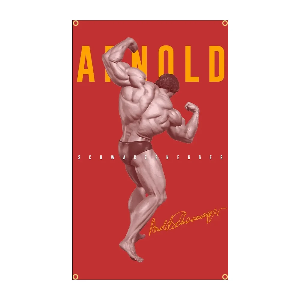 Fitness Gym Motivation Banner Polyester Bodybuilding Wall Decor Home Gym Man Cave Enhance spatial aesthetics without flagpole
