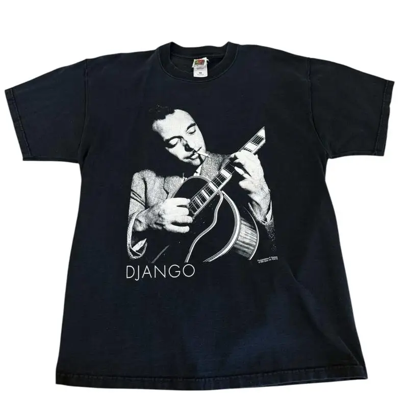 Vintage Django Reinhardt Jazz Guitarist T-shirt 90s Sz XL