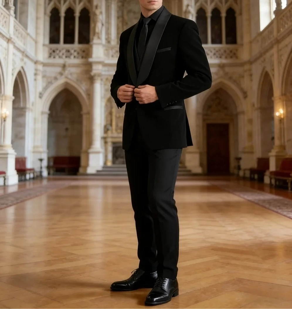 

Premium Velvet Mens Suit Set Fashion Single Button Suit Set Includes Jacket Pants For Office Performance Banquet Attire Customiz