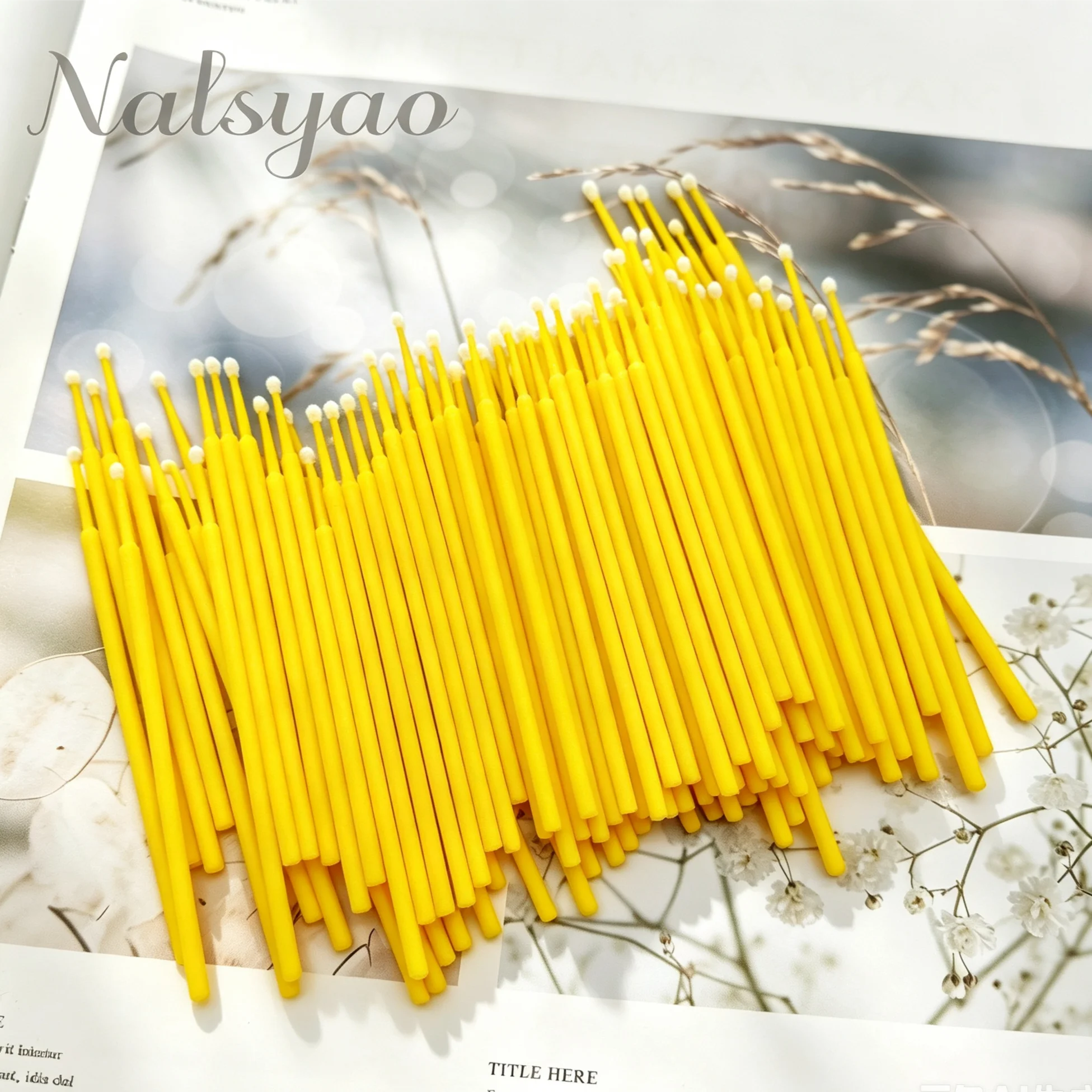 100pcs Disposable MicroBrush Eyelashes Extension Individual Lash Removing Swab Micro Brush Eyelash Pro Tools