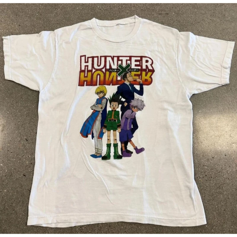 2026 New Anime Hunter X Hunter Printed Short Sleeve T-shirt Men's and Women's T-shirt Men's Top Sports T-shirt Harajuku Tee