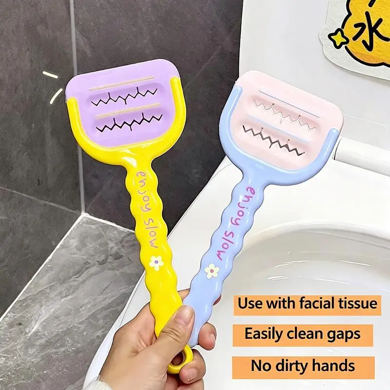 ~Long Handle Toilet  Brush Multifunctional Dead Corner Scraper Hands-Free Home Tool For Toilet Edge Crevice Cleaning