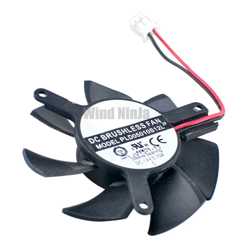 47mm Diameter DC12V 0.10A PLD05010S12L Graphics Card Cooling Fan for GT220 GTS210 Heat Sink Aluminum with 39mm Hole Pitch view 4