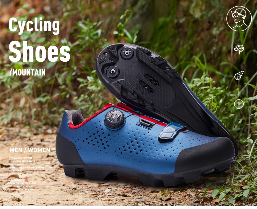 Santic Radfahren Schuhe MTB Mountainbike Tragen Beständig Atmungsaktive Fahrrad Nylon Boden Selbstsichernde Reitschuhe MN1128 – Detail 1