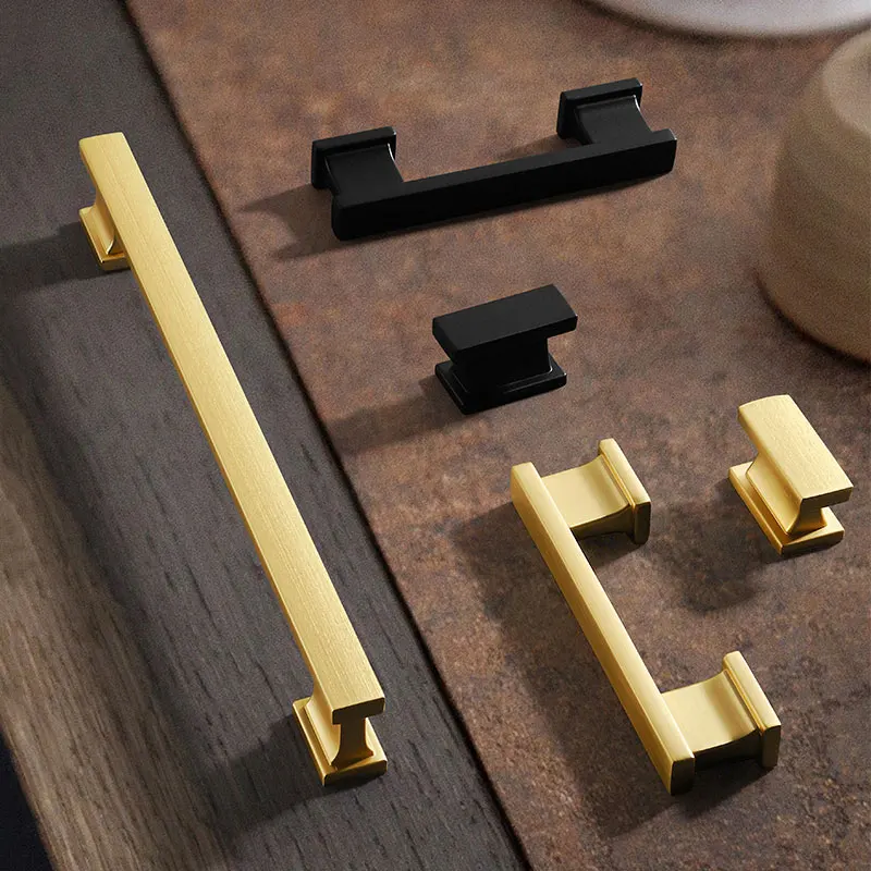 Modern Minimalist Cabinet Handles Multi Colors Wardrobe Pulls Black Kitchen Cupboard Door Knobs Zinc Alloy Furniture Handles