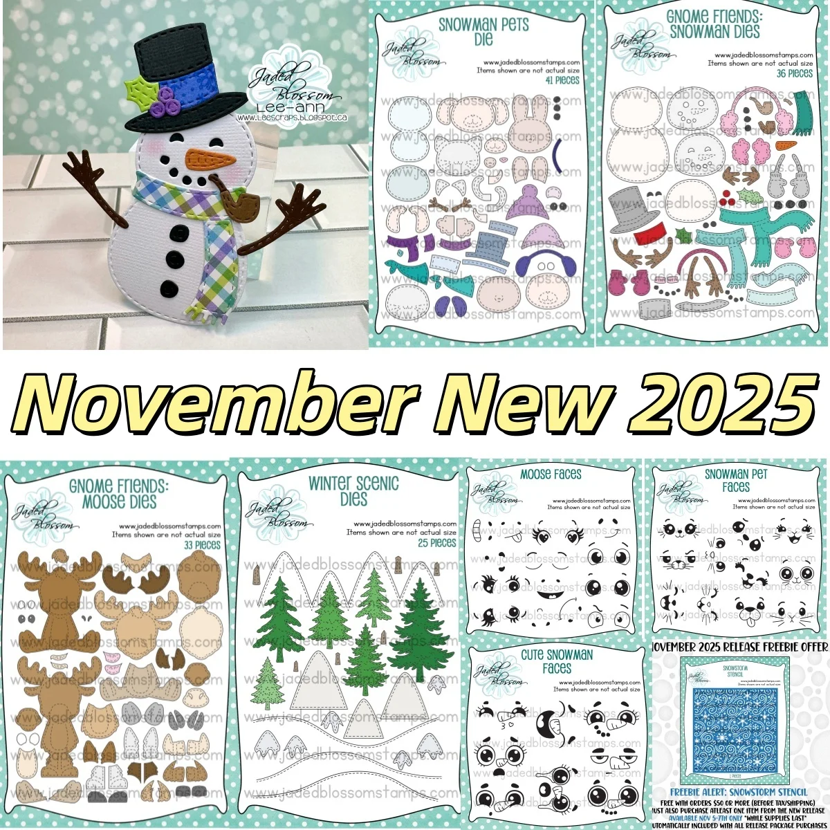 

Christmas Snowman Moose Tree Gnome Collection New 2025 Metal Cutting Dies Clear Stamp Stencil For DIY Decorating Scrapbook Paper