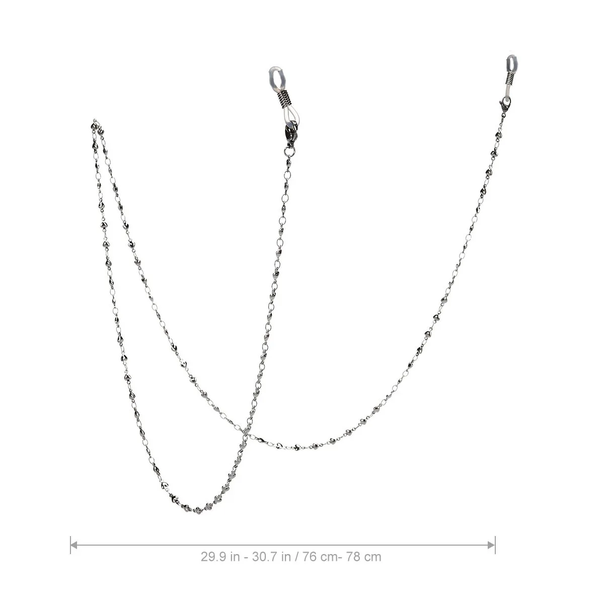 

Solid Hearts Stainless Steel Eyeglass Chain Glasses Necklace Cord Sunglass Holder Strap for Outdoor Sports Hiking Rafting