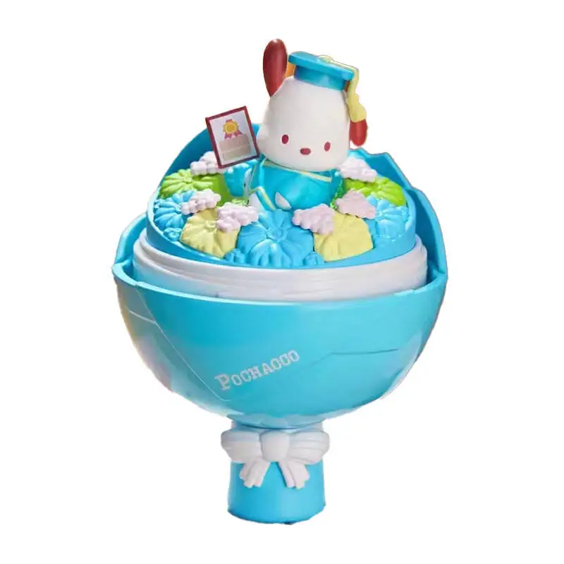 Sanrio postać młoda seria bukietów pudełko z niespodzianką moja melodia Kuromi Cinnamoroll podwójna gwiazda KT Pom Purin ozdoba Model