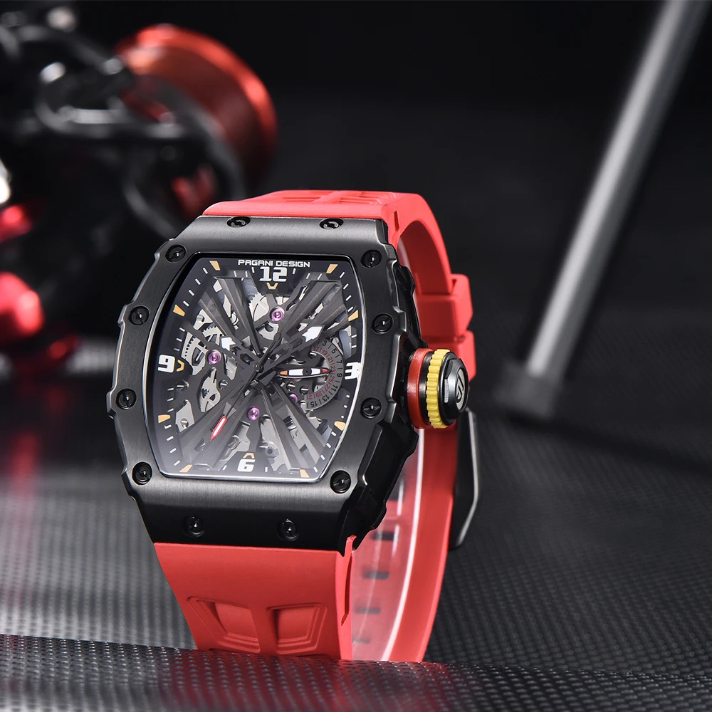 PAGANI DESIGN Luxury VH65 Man Quartz Wristwatch 42MM Tonneau Sapphire Stainless Steel Waterproof Chronograph Watch for Men