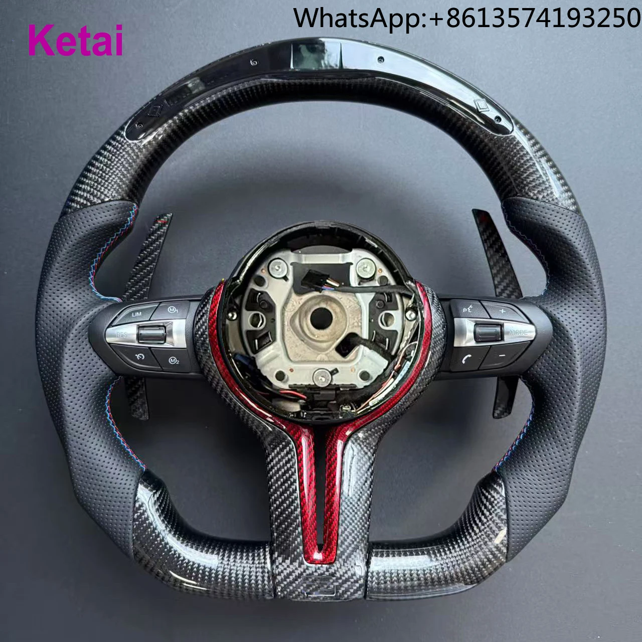 

LED Carbon Fiber Steering Wheel with OBD Module for BMW 320 525 F10 F30 E90 F70 E71 F31 F32 X5 X6 F01 F07 F20 F11 F22 F25