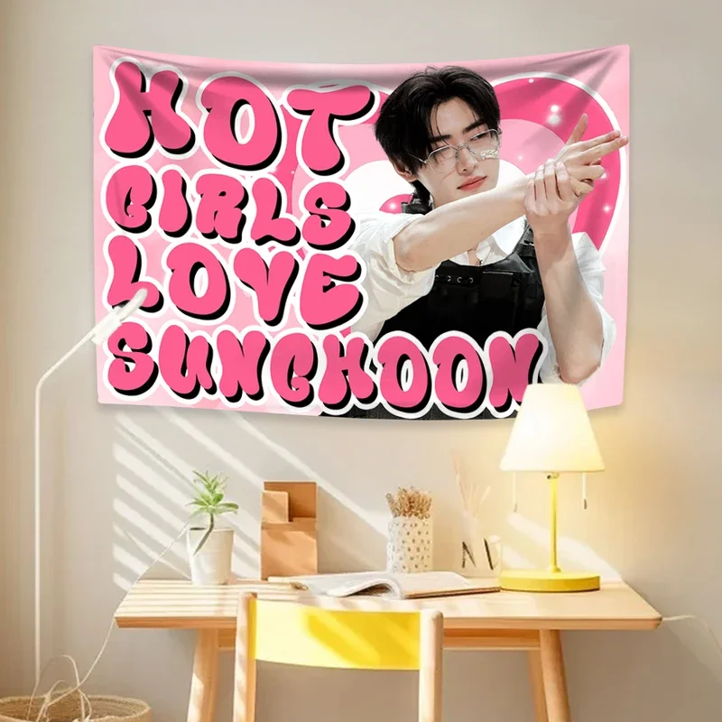 Sunghoons Hot Girls Tapestry Kpop Idol Flag Home Decor Dormitory Background Cloth Gift Ideas Birthday Gift & Concert Banner # 0@