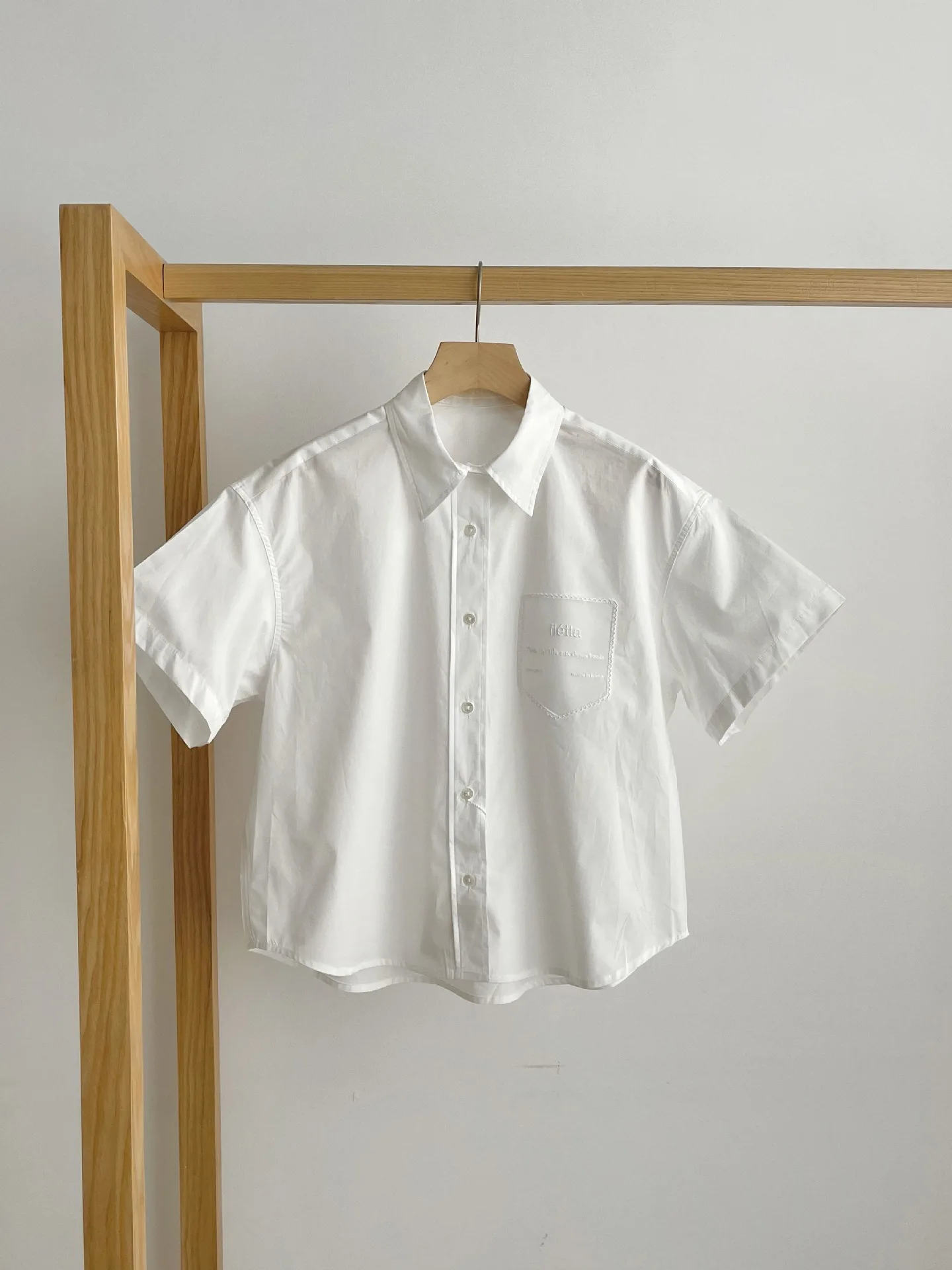 Retro Sle ort Sve  irt  Edition Turn-down Collar Commute Versatile College Feel Top Women's Faion